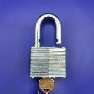 Silver Padlock with Key